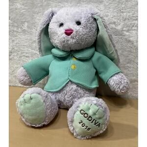Gund Godiva 2016 Bunny Rabbit‎ With Mint Green Coat Plush
